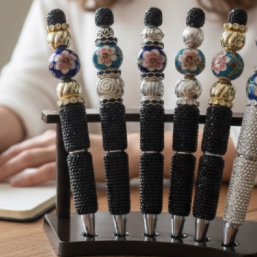 Handcrafted Cloisonné and Lampwork Beaded Pen made by me.